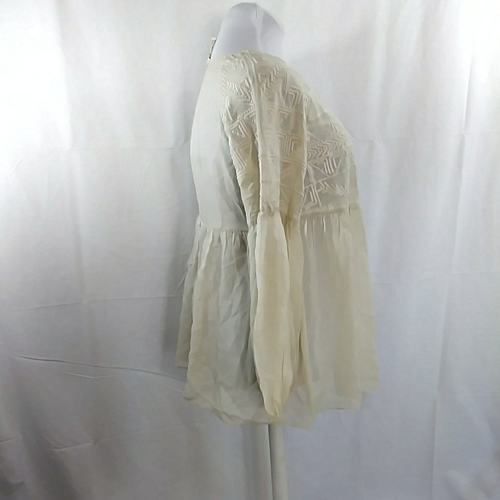 Sundance silk boho peasant blouse medium - Picture 4 of 6